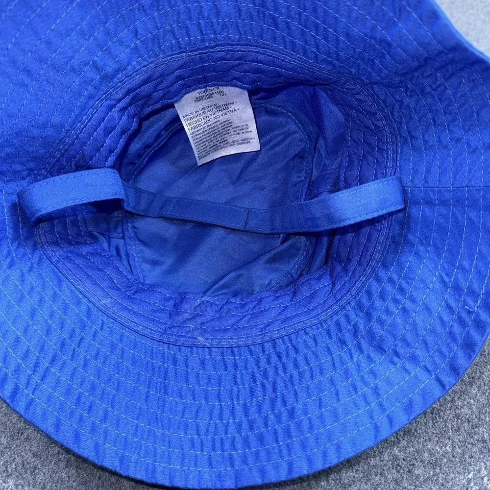 Nike Infant Boy Sun Hat UPF 40+ Blue With Logo Bucket Hat Chin Straps Newborn